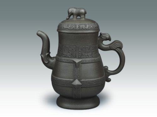 姜建荣紫砂壶 龙凤呈祥 