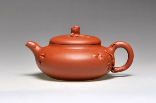 吴建平紫砂壶 全手工《暗香》泥料：朱泥 容量：230cc 