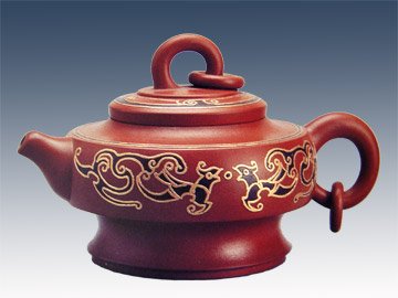 鲍仲梅紫砂壶 铜鼓告捷壶 