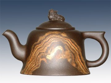 陈品寿紫砂壶 紫气东来绞泥 