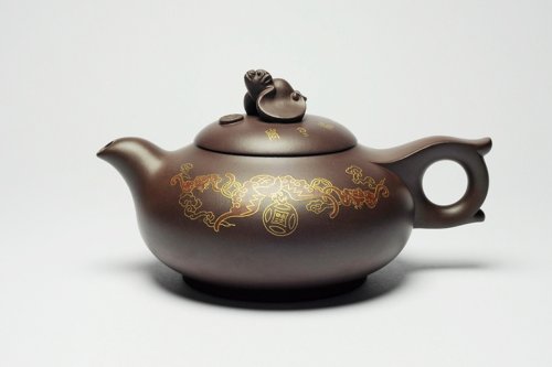 胡洪明紫砂壶 福运连连 