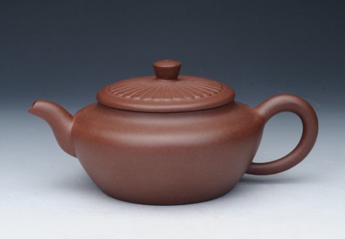吴卫军紫砂壶 菊瓣壶 清水泥 