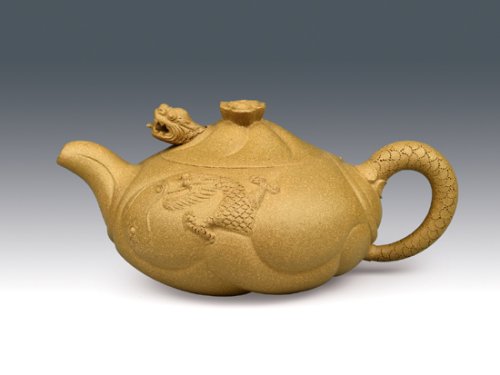 冯盘军紫砂壶 鱼化龙3 