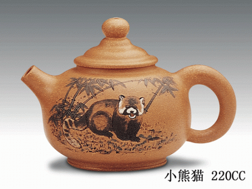 汪成林紫砂壶 小熊猫 