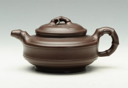 吴萍紫砂壶 双线竹鼓 