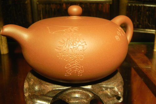 沈跃平紫砂壶 扁一粒珠 