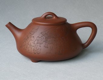 赵明敏紫砂壶 子冶石瓢壶 