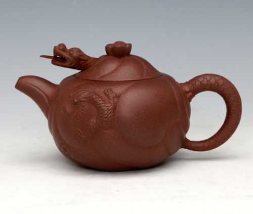 应晨霞紫砂壶 鱼化龙 