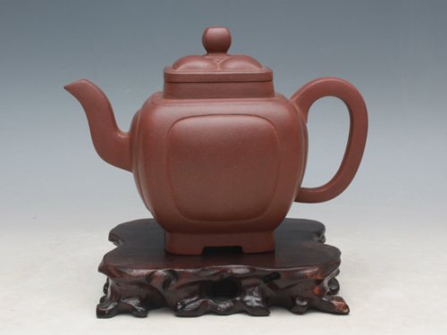 殷阿根紫砂壶 四方菱花 