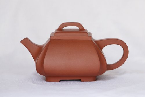 余立平紫砂壶 抽角石瓢 