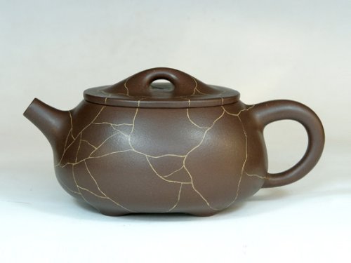 范荣仙紫砂壶 腰圆冰片石瓢 