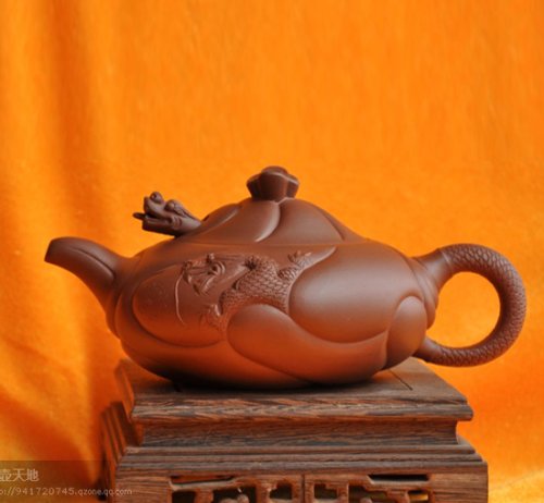 史胜军紫砂壶 鱼化龙 
