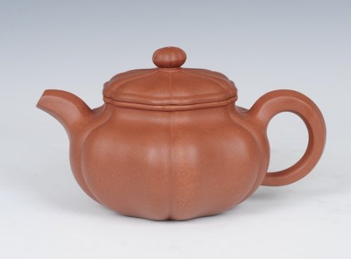 朱陶军紫砂壶 葵仿古 
