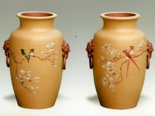 罗荣贤紫砂壶 灯笼瓶   泥料：清水泥上粉段泥 