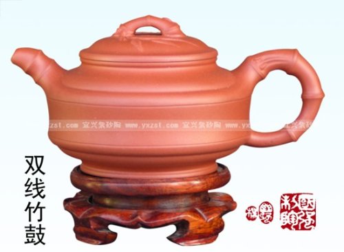 杨国强紫砂壶 双线竹鼓 