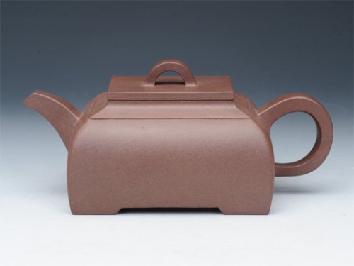 蒋方良紫砂壶 方扁壶 