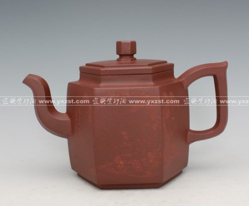 潘国良紫砂壶 六方龙灯 