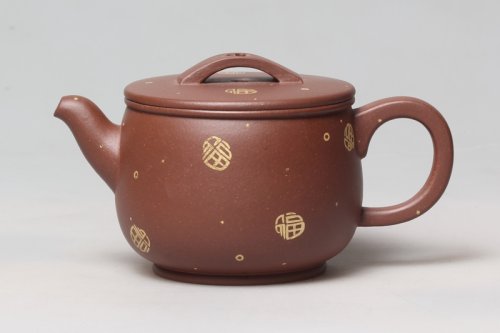 何钟紫砂壶 汉瓦 