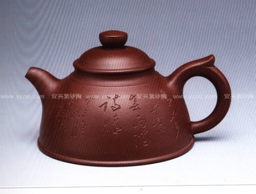 陈付大紫砂壶 线圆壶 