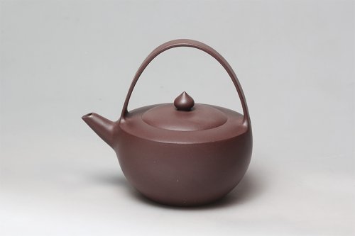 顾燕萍紫砂壶 圆润提梁 