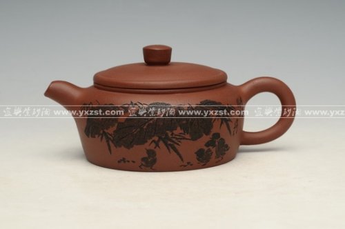 吕小华紫砂壶 汉扁 