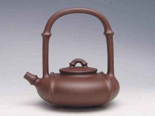 华雪琴紫砂壶 韵竹提梁 