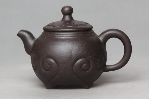 刁俊峰紫砂壶 四季如意（紫玉金砂） 