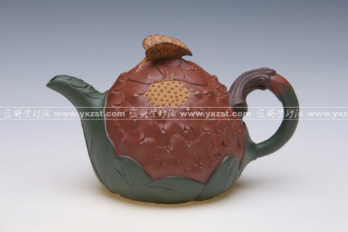 储彩琴紫砂壶 牡丹 