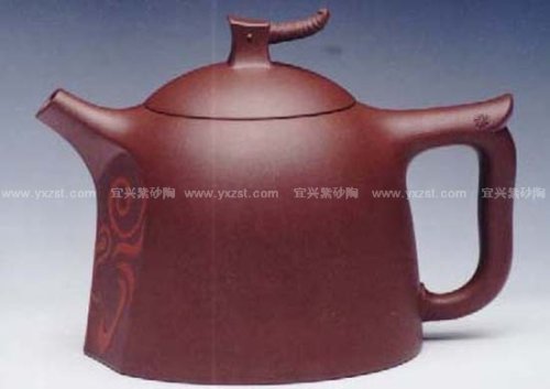 朱丹紫砂壶 金猴闹春壶 