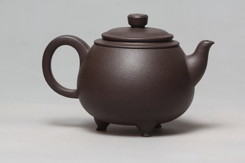 刘彩萍紫砂壶 三足圆鼎 