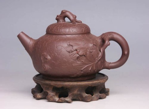 蒋美平紫砂壶 银杏 