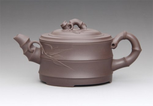 吕伟紫砂壶 竹段 