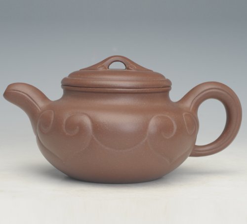 单芳娣紫砂壶 仿古如意 
