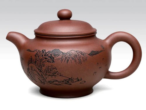 严志军紫砂壶 掇只  泥料：老紫泥  容量：260CC 