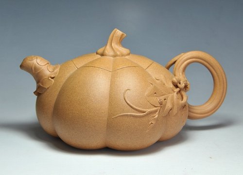 张金芳紫砂壶 段泥南瓜壶 