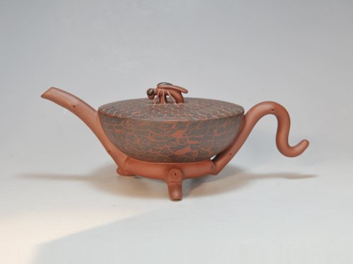 吴祥大紫砂壶 蜂巢  350CC    绞泥 