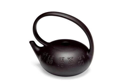 吴菊芳紫砂壶 化壁提梁 