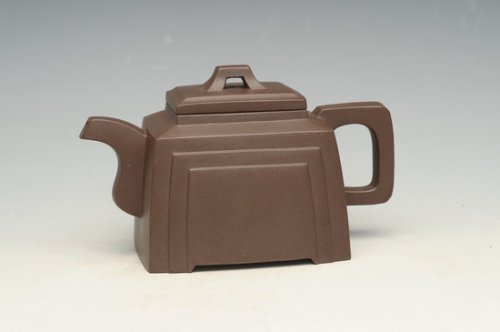 吴俊平紫砂壶 四方双线 