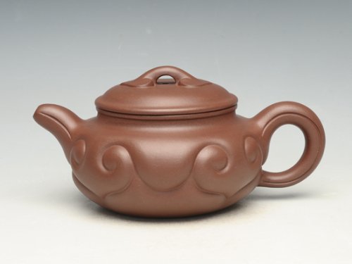 邵文紫砂壶 仿古如意 