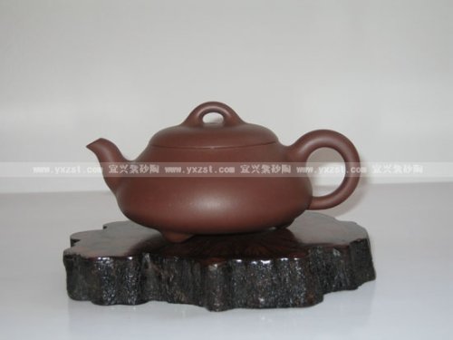 胡洪锁紫砂壶 矮石瓢 