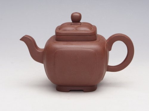 陆仕兴紫砂壶 四方魁壶 