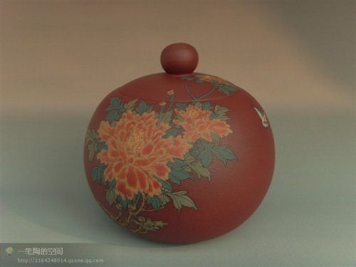 李经强紫砂壶 富贵茶罐 