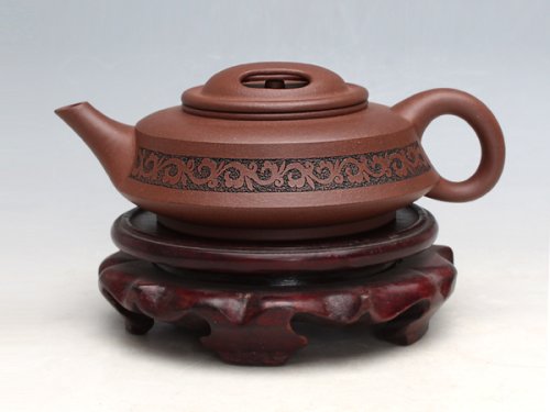 董建平紫砂壶 牛盖壶 