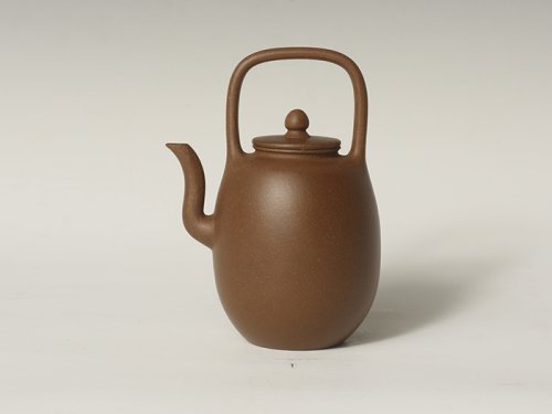 吴奇敏紫砂壶 宋韵提梁 