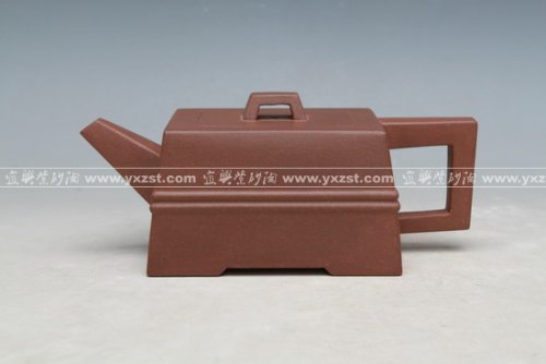 陈运财紫砂壶 双线长方壶 