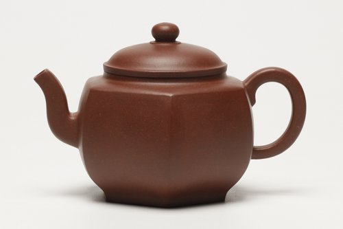 王洪星紫砂壶 大彬六方 紫泥 