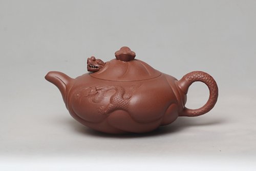 孙洪林紫砂壶 鱼化龙 