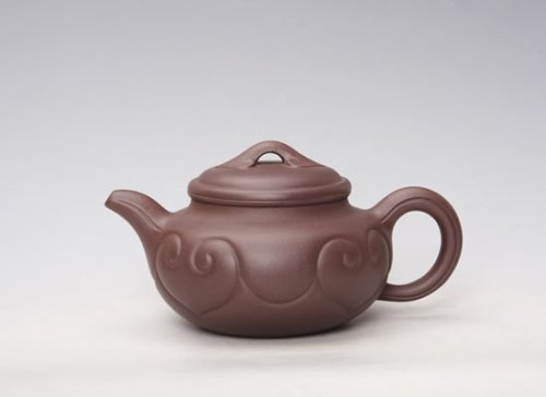 魏治国紫砂壶 仿古如意 