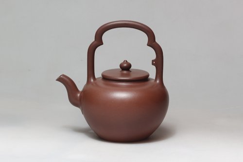 徐君芳紫砂壶 吴经提梁 