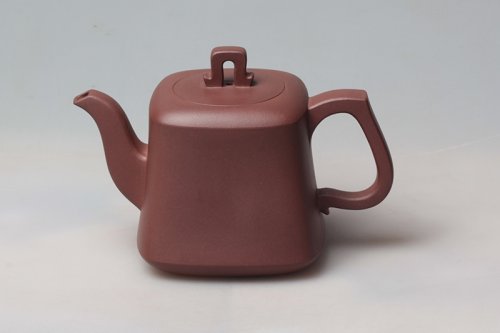 周强紫砂壶 四方玉钟 